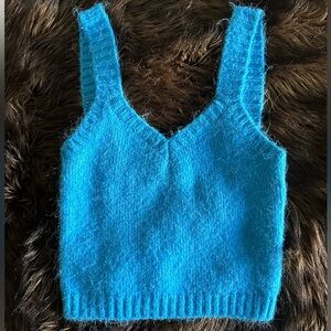 Blue Zara sweater tank